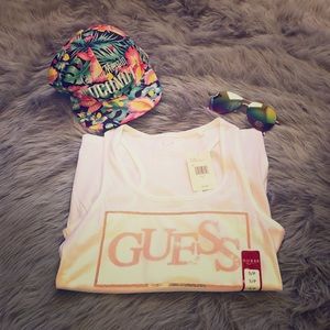 NWT Small GUESS racerback tank top